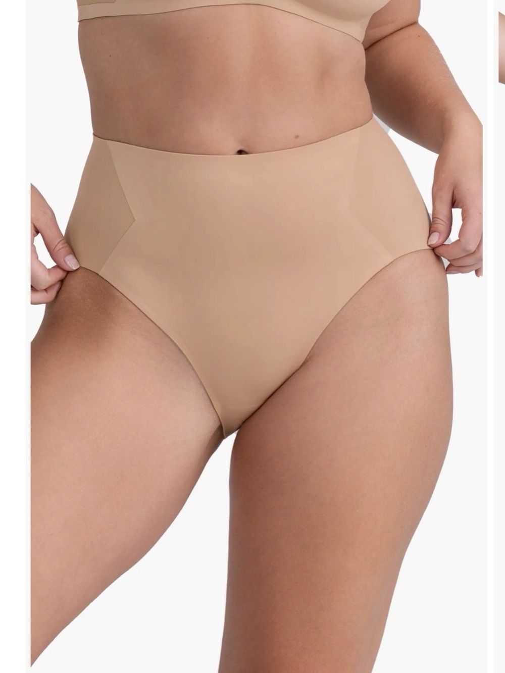 Honeylove High-Waist Sculpting Crossover Briefs - Nude Large